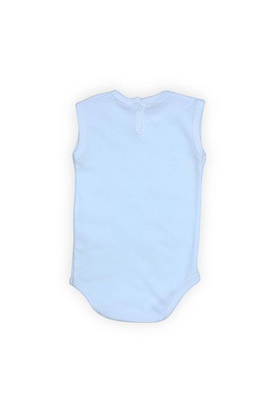 Mnk Baby&Kids Fox Printed - Bodysuit with Snap Fasteners Badi Body, Light Blue