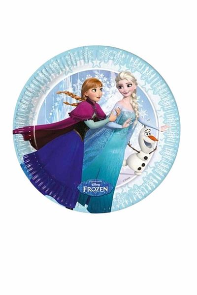 TURKUAZ PARTY Cardboard Plate - Frozen - 23 Cm - 8 Pieces