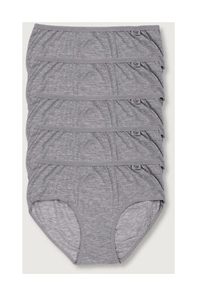 KEYAL Tutku Women's Gray 5 Pack Lycra Bato Panties Elf568T0924Ccm5