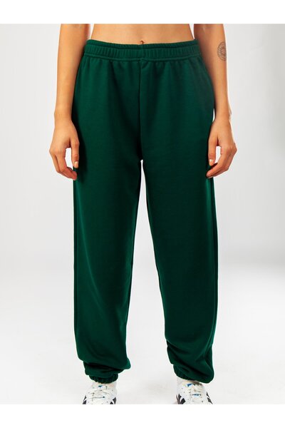 Coredra Πράσινο γυναικείο φούτερ Jogger