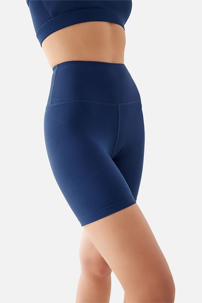 Superstacy Anna Comfylux High Waist Biker Navy Blue Sports Leggings