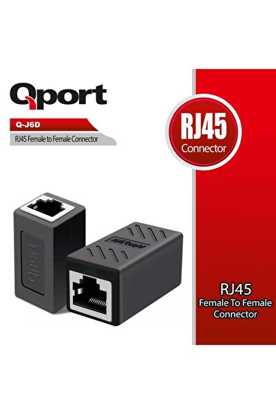 Qport Q-J6D CAT6 RJ45 Dişi ara konnektör