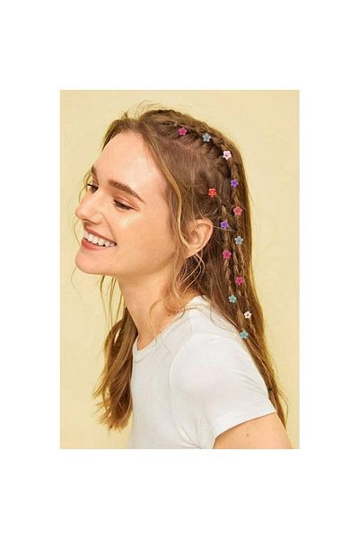 Belifanti Collection Ornament de păr colorat pentru femei, 24 de piese, mărgele de păr