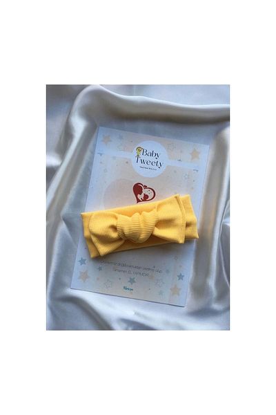 Baby Tweety Handmade Ribbed Baby Girl Bandana (YELLOW)