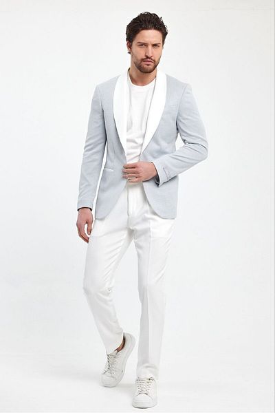Savira Slimfit ανδρικό αθλητικό μπουφάν σάλι γιακά drop 6 πλεκτό ύφασμα
