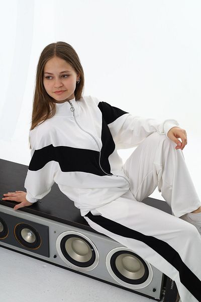 Joui Co Girl's 100% Cotton Long Sleeve Oversize Tracksuit Set