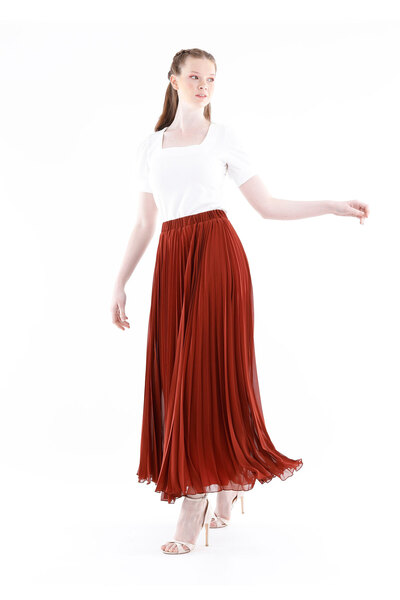 Guzella Maxi Length Chiffon Skirt