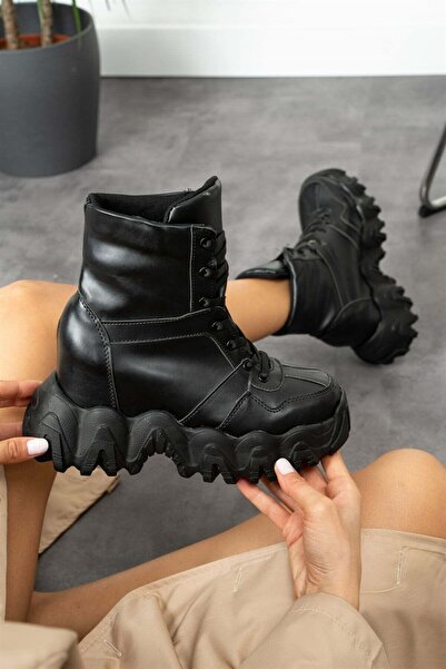 Modanizm Aurelia Black Heeled Boots