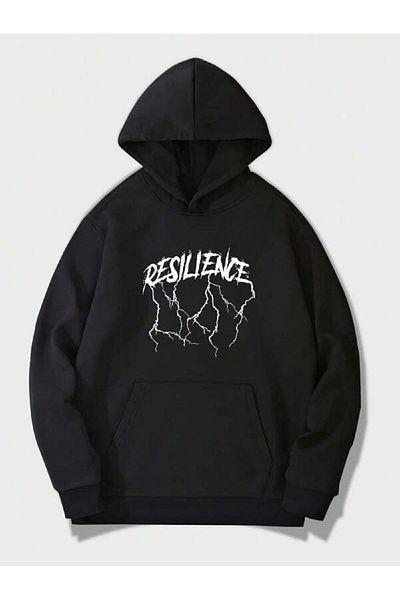 Moda Glo Φούτερ με στάμπα Unisex Black Resilience