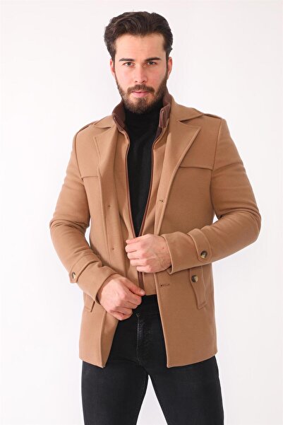 Dewberry K7542 DEWBERRY MEN'S COAT-OPEN CAMEL