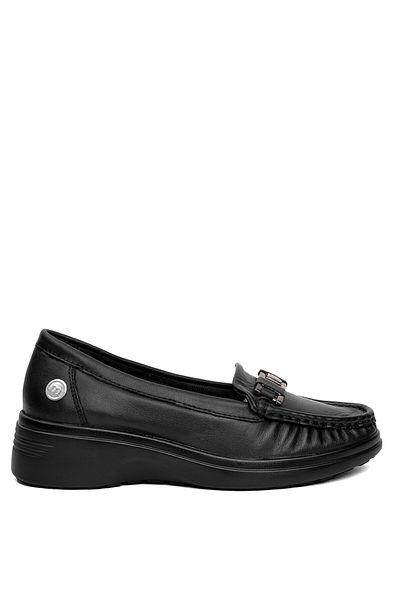 Mammamia D24KA-475 Pantofi casual de damă din piele naturală neagră