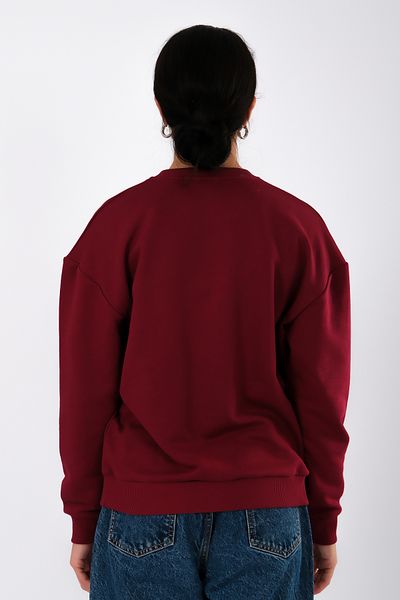 Coredra Burgundy Relaxed Fit Avocado Toast Women's Sweatshirt