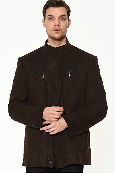 Dewberry K7133 Men's Coat-Brown