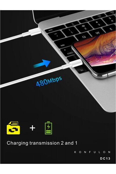 SPACE-M TEKNOLOJİ Iphone 14/13/12/11 Serileri Uyumlu Iphone Hızlı Şarj Kablosu Usb-c Lightning