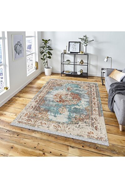 DECOSER HALI Kilim Yıkanabilir Etnik Desen Kaymaz Taban Salon Koridor Mutfak ...
