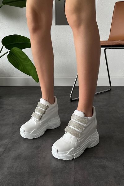 Modanizm Rebel Hidden Heel White Sneakers