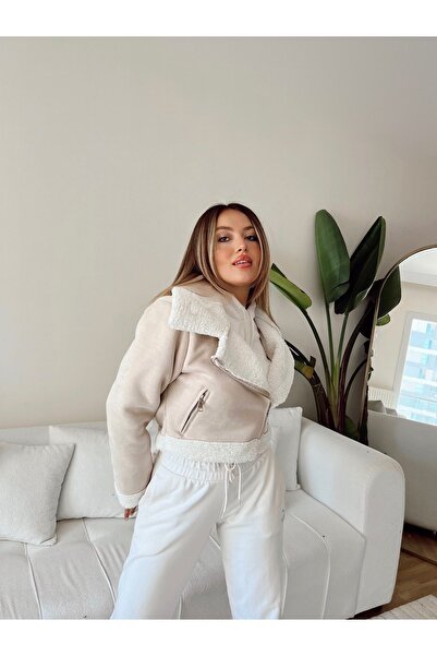 SONREİR DOVOZ SEMIŠ UVNITŘ PLYŠOVÝ KRÁTKÝ KABÁT