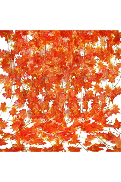 BYSHOME 12 Adet Dekoratif Sonbahar Yapraklı Yapay Sarmaşık 230 Cm 1 Paket