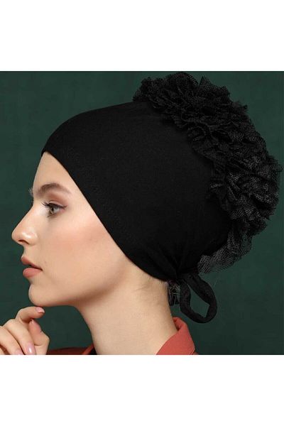 Belifanti Collection Lace Frilly Stitched Hijab Bonnet