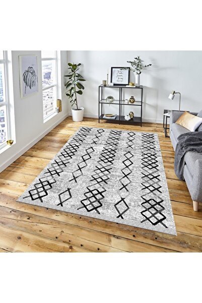 Kilim Yıkanabilir Modern Desen Kaymaz Taban Salon Koridor Mutfak Halısı Nova6056