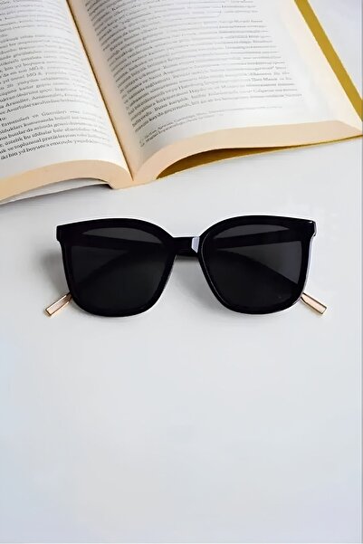 MACERATİ نظارات شمسية نسائية بإطار بيضاوي أسود من تانكا Uv400