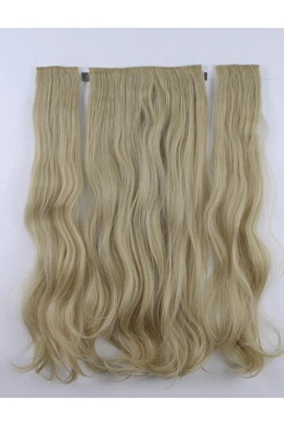 AKOLİFE Set de păr ondulat galben cenușiu - rezistent la căldură (HALF MOON 2...