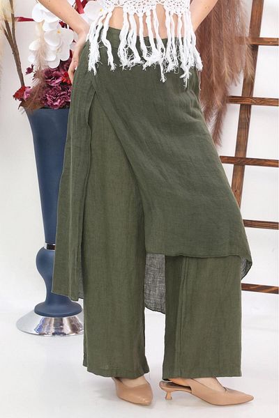 Bohem Stil Fustă PANTALONI IN ITALIAN CRU