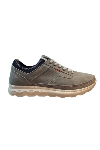Paggi 703 Ανδρικά γκρι δερμάτινα παπούτσια casual