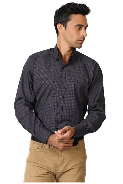 Dewberry G577 Shirt-Dark Blue-Brown