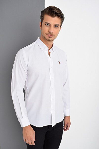 Dewberry G674 Men's Shirt-White
