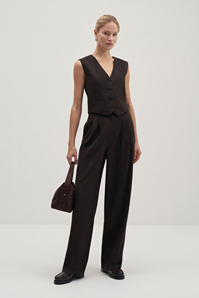 Mathilda By Çiğdem Bilici Acı Kahve Private Edition Palazzo Pantolon