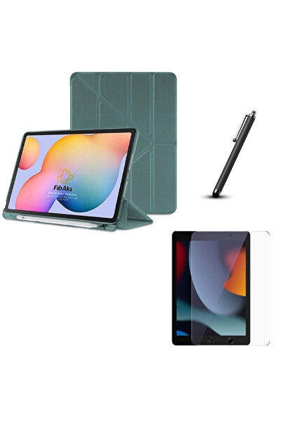 Fibaks İpad 7. 8. 9. Nesil 10.2" Kalem Bölmeli Kılıf Nano Ekran Koruyucu Dokunmatik Kalem