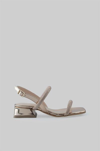 sovrana Stone Detailed Low Heel Shoes Rose Mirror