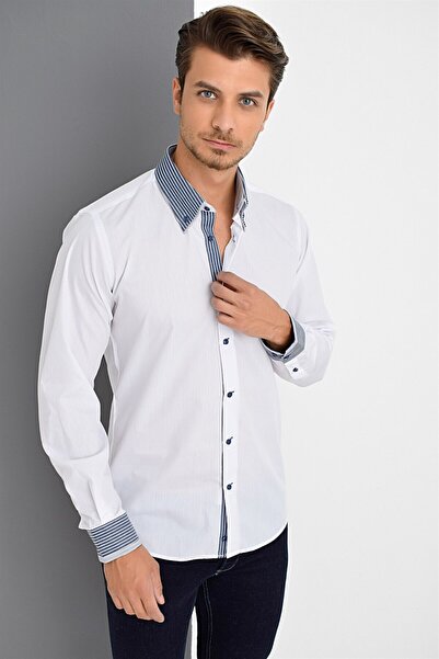 Dewberry G693 Men's Shirt-White