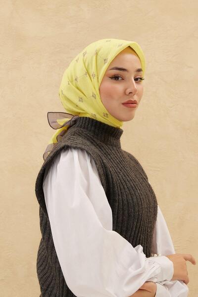 Silk Home Κίτρινο πράσινο κασκόλ Olinda