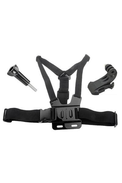 Gplus GP26JV Gopro Eken Aksiyon Kamera Uyumlu Pivot Vida Göğüs Kemeri J-Hook Aparatı 3lü Set