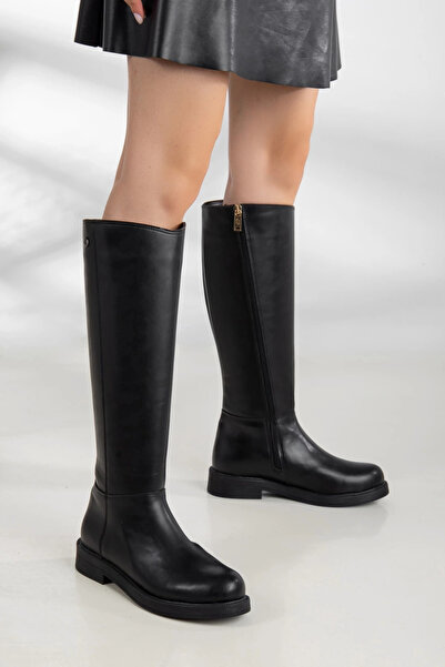 Akçetin Moda Ženske čizme sa ravnim potplatom i patentnim zatvaračem
