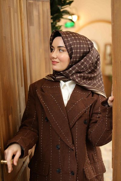 Silk Home Копринен шал от кепър - 11393-03 Кафяв