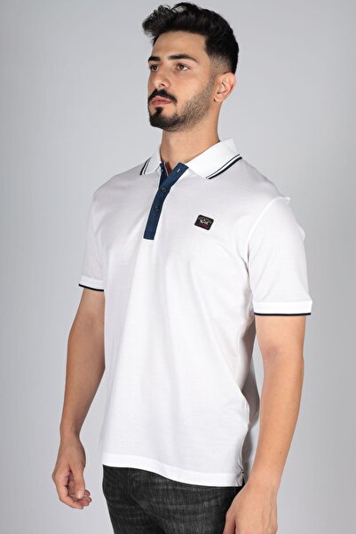PAUL&SHARK MEN'S KNITTED POLOSHIRT C.WCOTTON