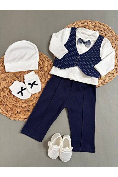 Harry&Millie بدلة طفل رضيع من القطن الممشط بدلة ختان هدية طفل