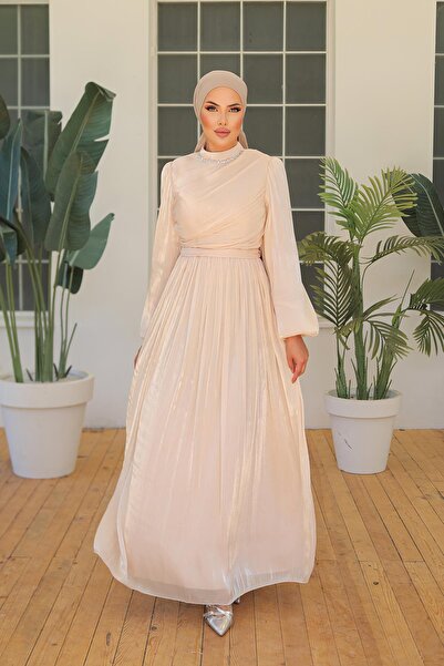 hakimoda فستان سهرة إيلي أيشليت بيج للمحجبات