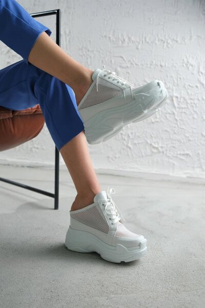 Modanizm White Women's Slippers - Siffredi