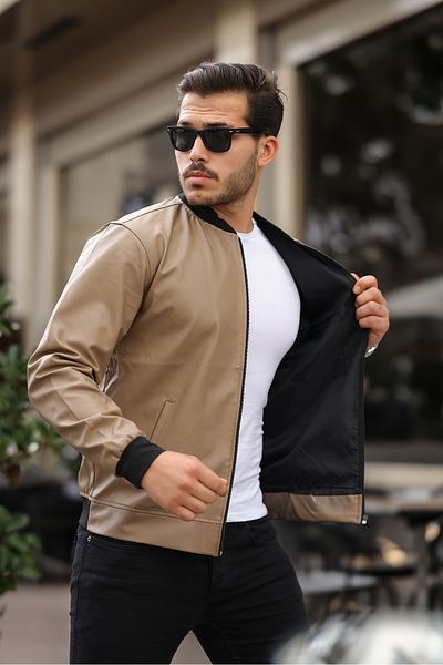 comstar Ανδρικό δερμάτινο μπουφάν New Season