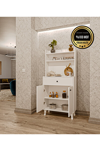 rafineritasarım Çok Amaçlı Dolap Kahve Köşesi Mutfak Balkon Dolabı