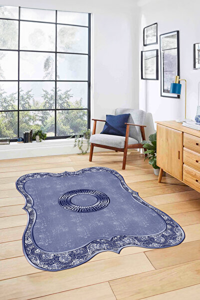Napoli Home Dijital Lazer Kesim Göbek Motifli Yıkanabilir Kaymaz Taban Yolluk Mutfak Salon Halısı