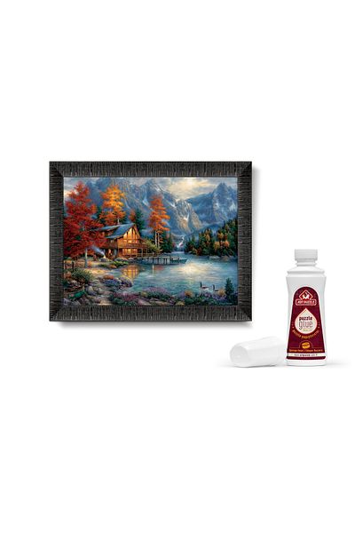 Art Puzzle Winter Shadow on the River 1000 Piece Framed Puzzle