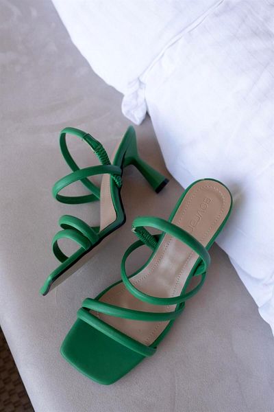 sovrana Band Detailed Heeled Shoes Green