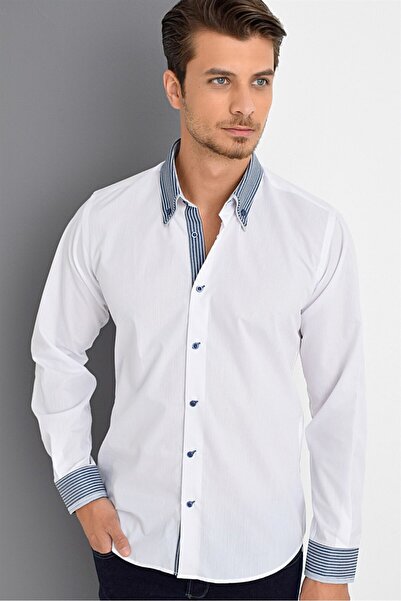Dewberry G693 Men's Shirt-White
