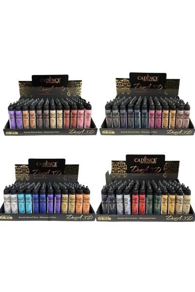 Cadence Boya 3d Boncuk Boya 24 Renk Boncuk Boya Her Renk 12 Adet Toplam 288 adet  Karton Stand Hediyeli