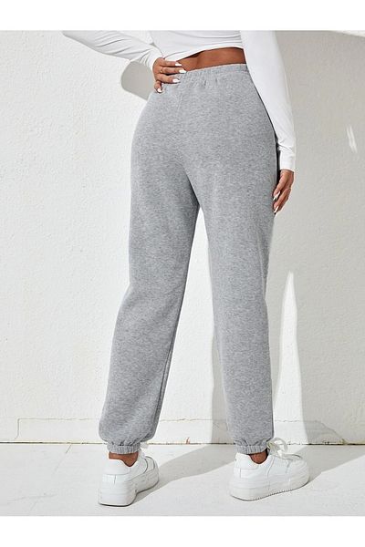 Know Graue Damen-Jogginghose mit Gummibeinen